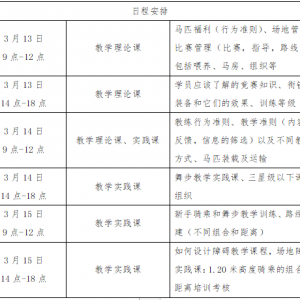 教练员培训定级来啦！中国马术协会关于举办三星级（中级教练员） 培训班的通知 ...
